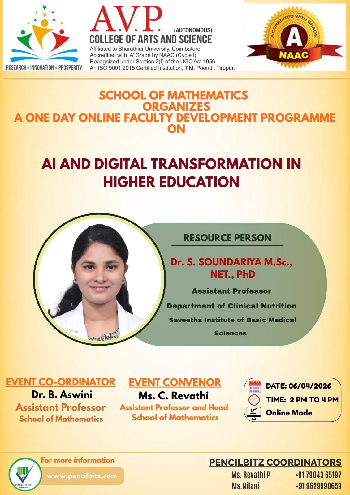  A V P College Of Arts and Science 